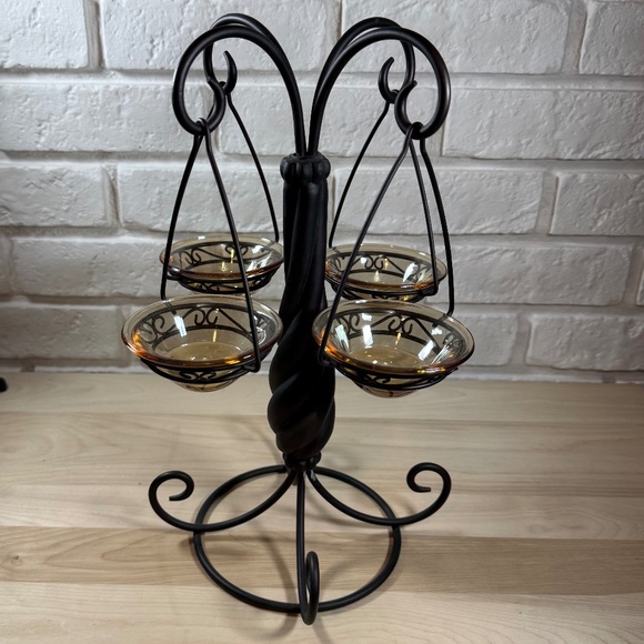 Vintage Partylite Global Fusion Tealight Tree Candle Holder P8371 Retired - Picture 1 of 11